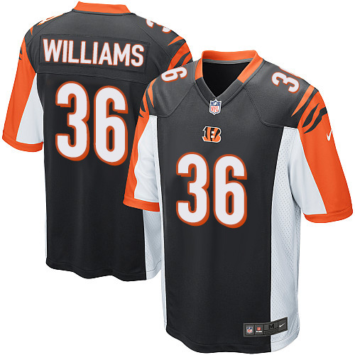 Men's Game Shawn Williams Nike Jersey Black Home - #36 NFL Cincinnati Bengals